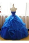 A-Line/Princess Tulle Off-the-Shoulder Sleeveless Applique Floor-Length Prom Dress