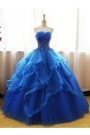 A-Line/Princess Tulle Off-the-Shoulder Sleeveless Applique Floor-Length Prom Dress