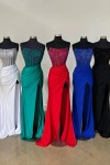 Trumpet/Mermaid Strapless Mermaid Long Sequins Prom Dress With Split
