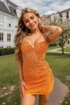 Sheath/Column V Neck Sleeveless Short/Mini Lace Homecoming Dress with Beading